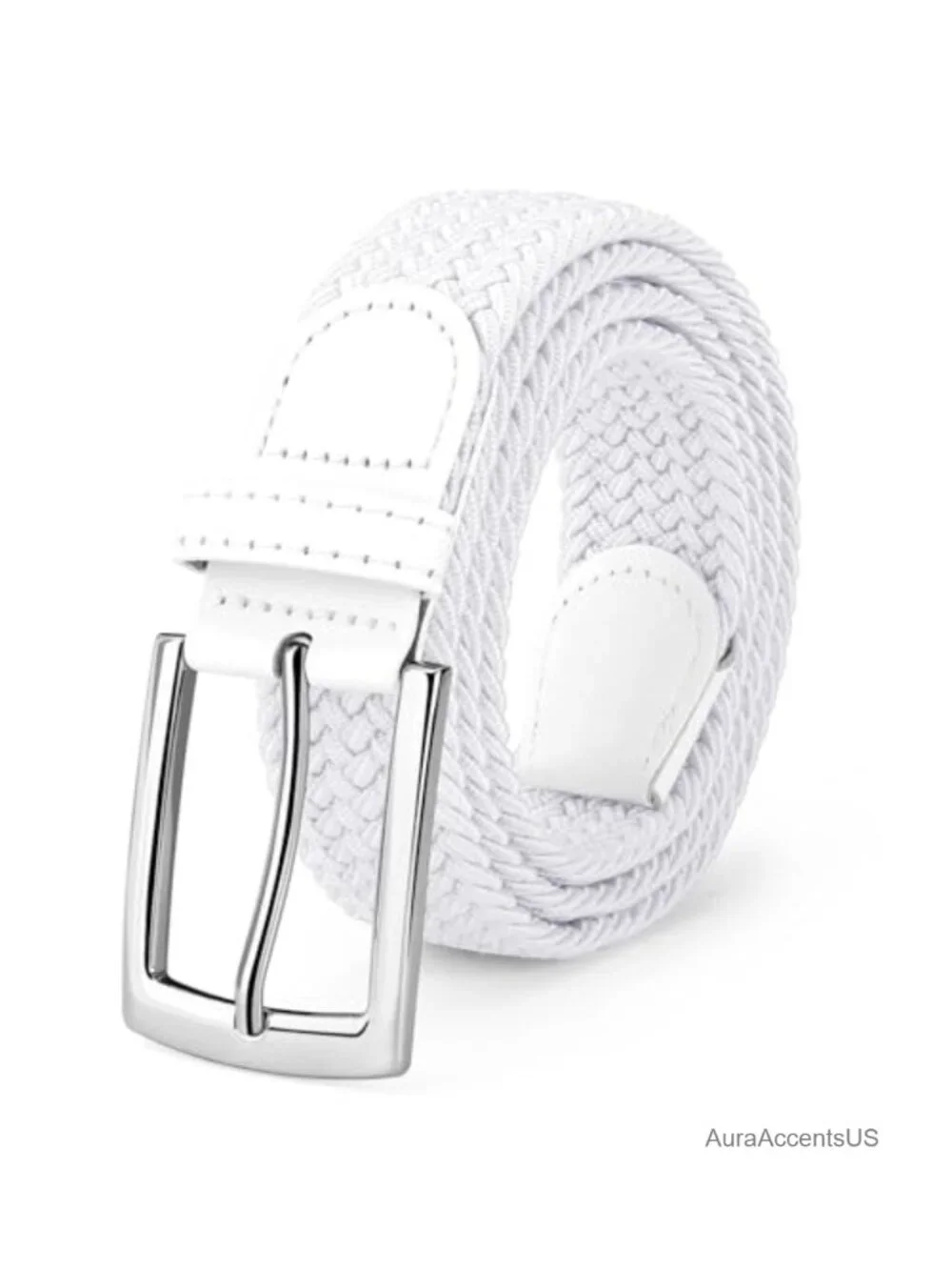 Elastic Fabric Braided Belts for Men Stretch Woven Golf Casual Waistband